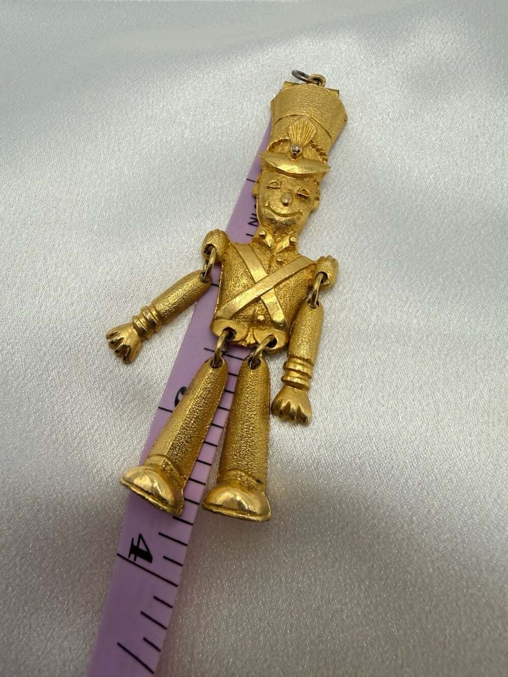 Hillcraft Vintage Gold Tone Toy Soldier Pendant